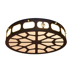 لوستر سقفی وودلایت طرح گره‌چینی تک دایره