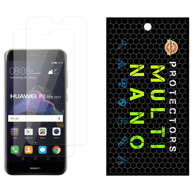 محافظ صفحه نمایش شفاف مولتی نانو مدل X-S2N مناسب برای گوشی موبایل هوآوی P8 Lite 2017 بسته دو عددی
