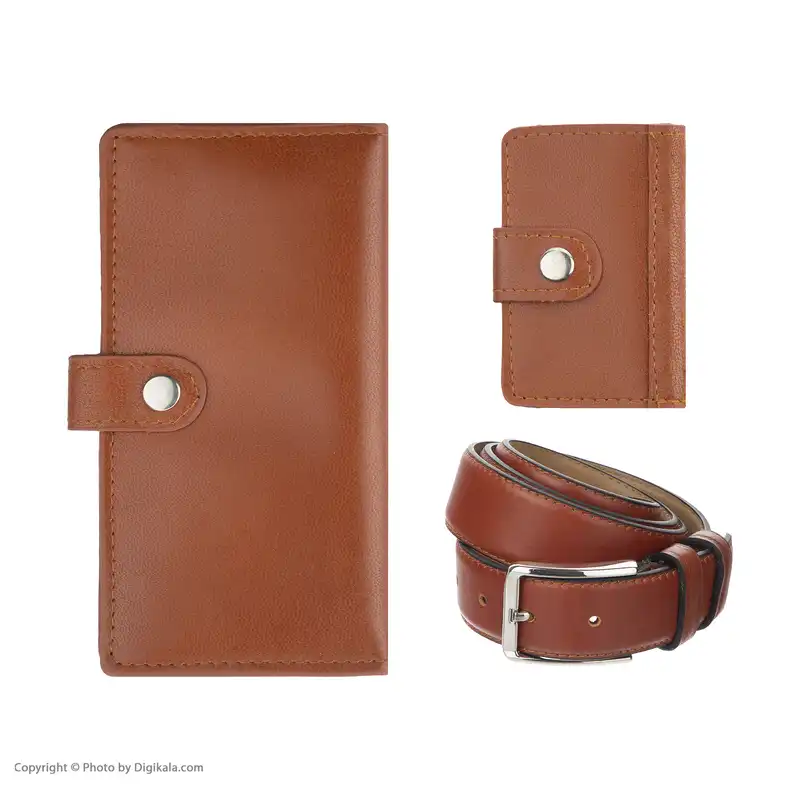 ست هدیه مردانه چرم آرا مدل s014 کد N