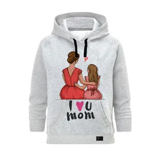 هودی زنانه مدل مادر کد J175 رنگ طوسی