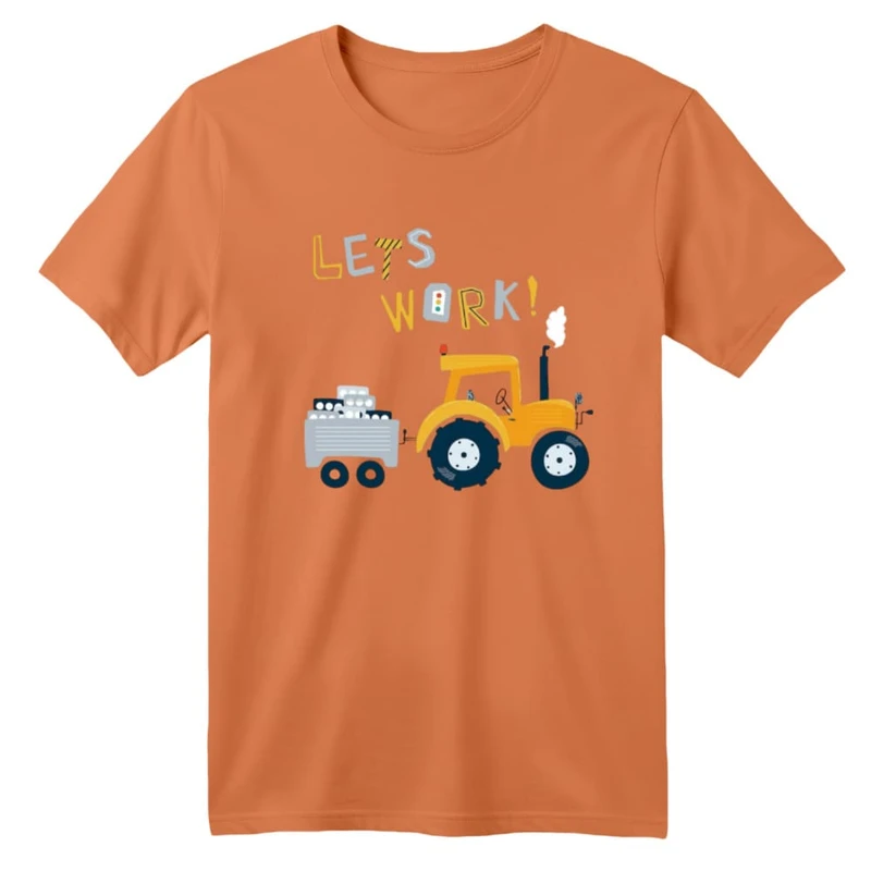 تی شرت آستین کوتاه بچگانه مدل ماشین کد ۱۲