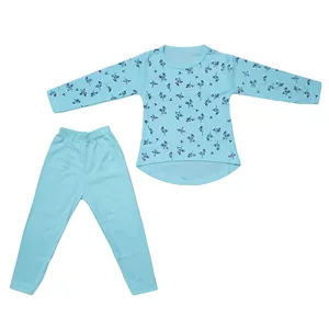 ست تی شرت استین بلند و شلوار دخترانه مدل 114