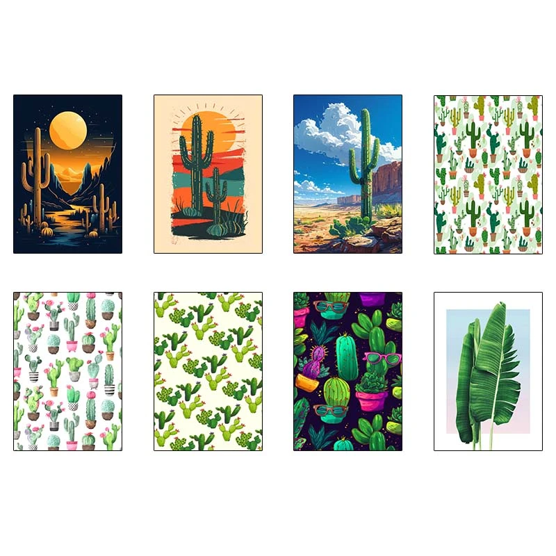 پوستر کارنيکا طرح گل Flower کد 30098 مجموعه 8 عددی