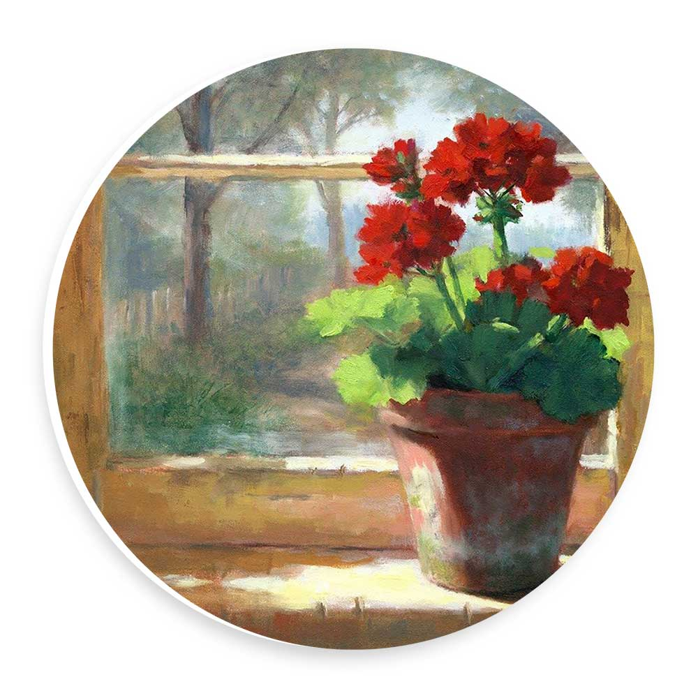 دیوارکوب طرح گلدان شمعدانی پشت پنجره مدل wtb465