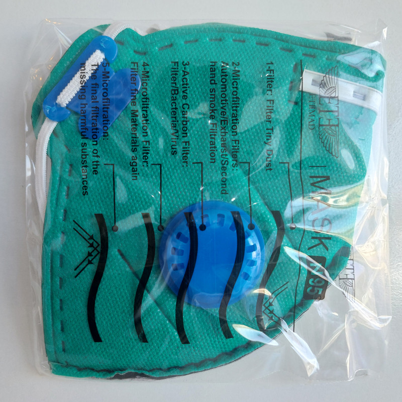 ماسک تنفسی دکتر ماسک مدل N95 کد ETEMEAD بسته 5 عددی