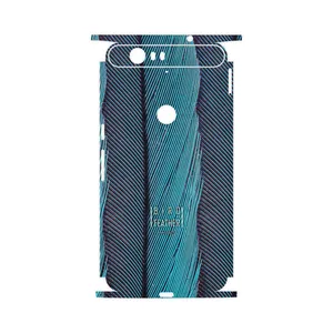 MAHOOT Turquoise feathers-FullSkin Cover Sticker for Google Nexus 6P