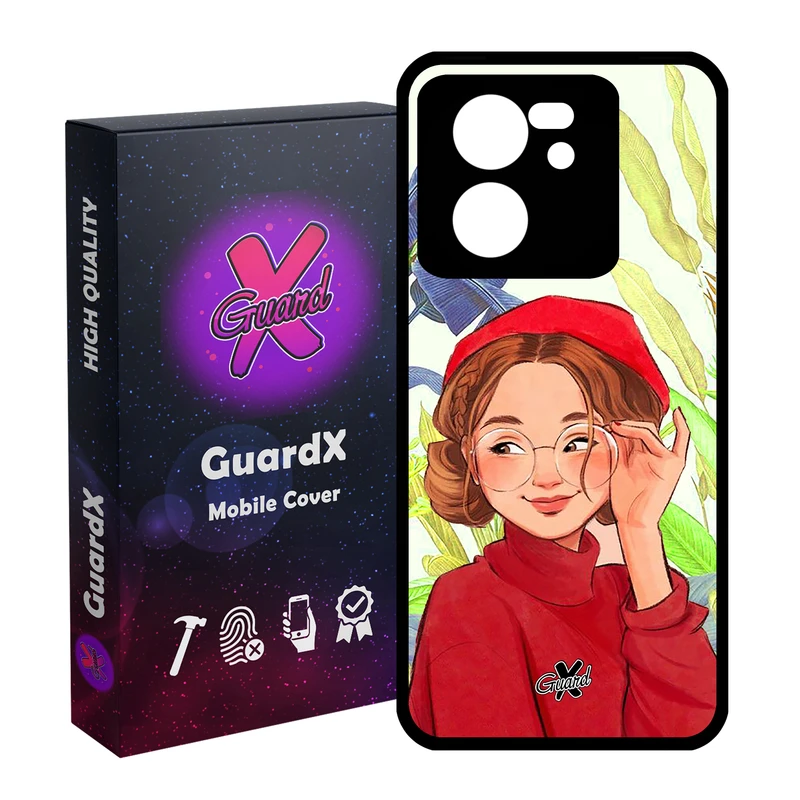 کاور گارد ایکس طرح دختر مدل Glass10328 مناسب برای گوشی موبایل شیائومی 13T/13T Pro/Redmi K60 Ultra