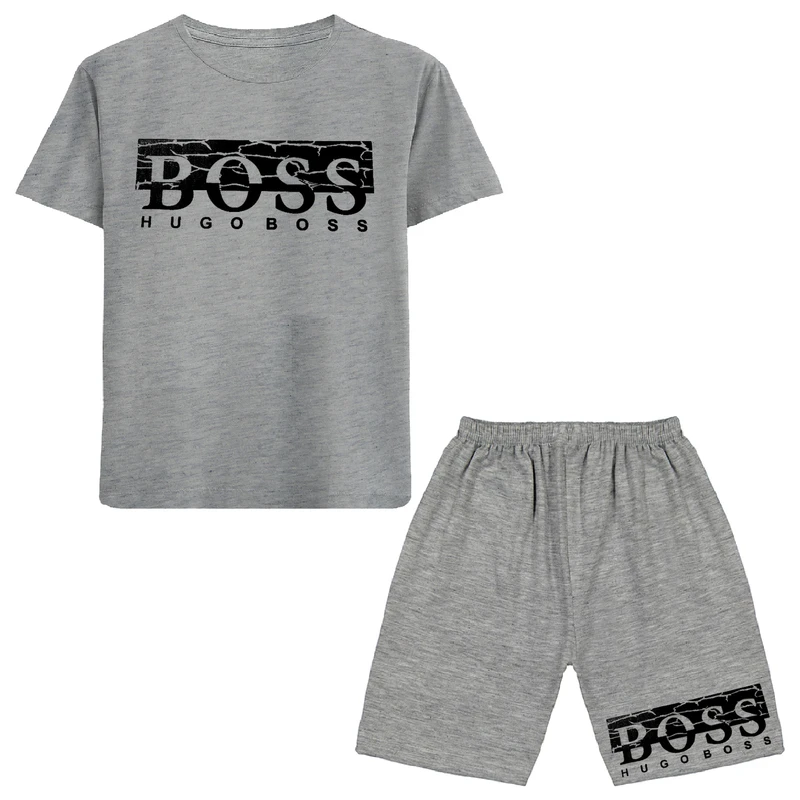 ست تی شرت و شلوارک پسرانه مدل A73