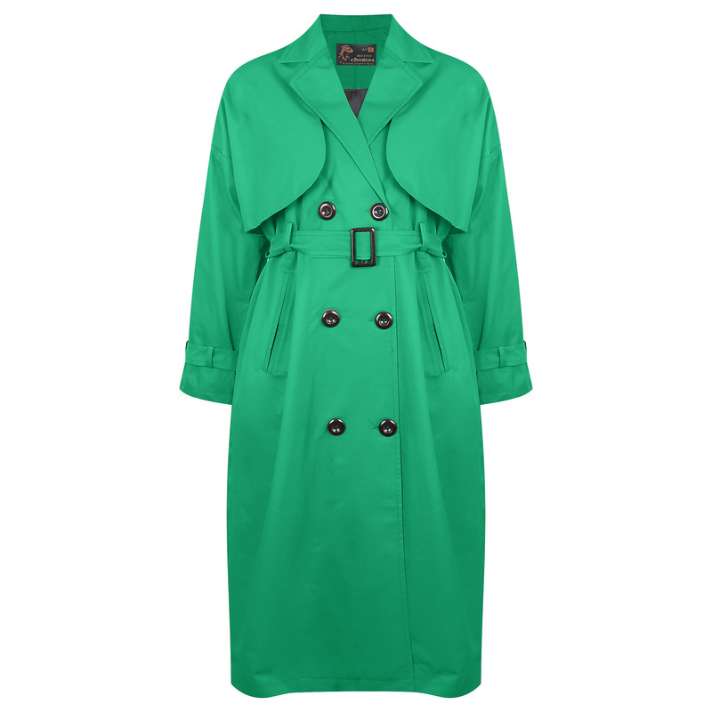 بارانی زنانه چومس مدل شش دکمه رنگ سبز