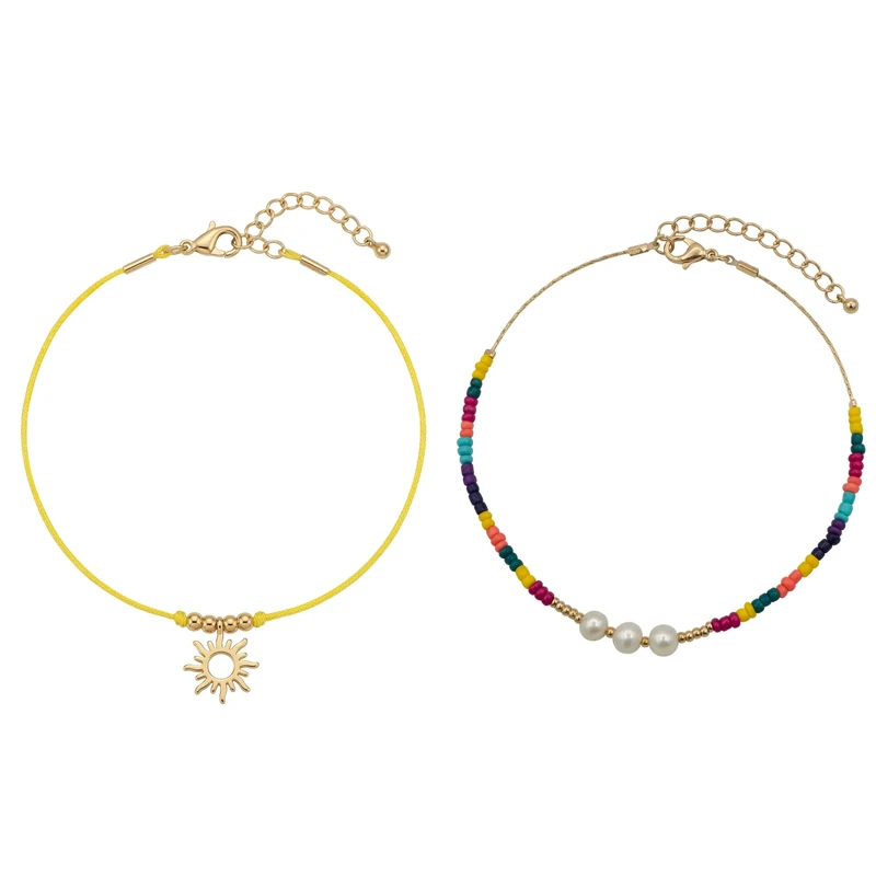 پابند زنانه آی ام مدل ساحلی مرواریدی مجموعه دو عددی