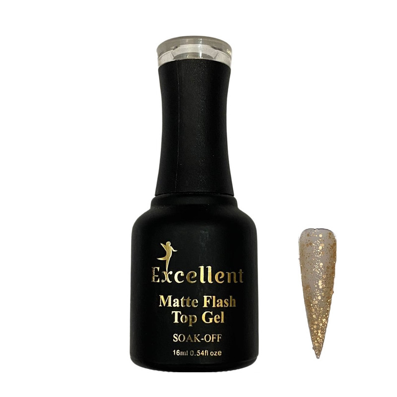 تاپ ژل ناخن اکسلنت مدل Matte Flash شماره MF02