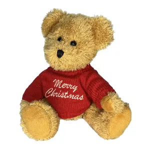 عروسک طرح خرس تدی مدل Festive Teddy Bear کد SZ10/1039 ارتفاع 22 سانتی‌متر