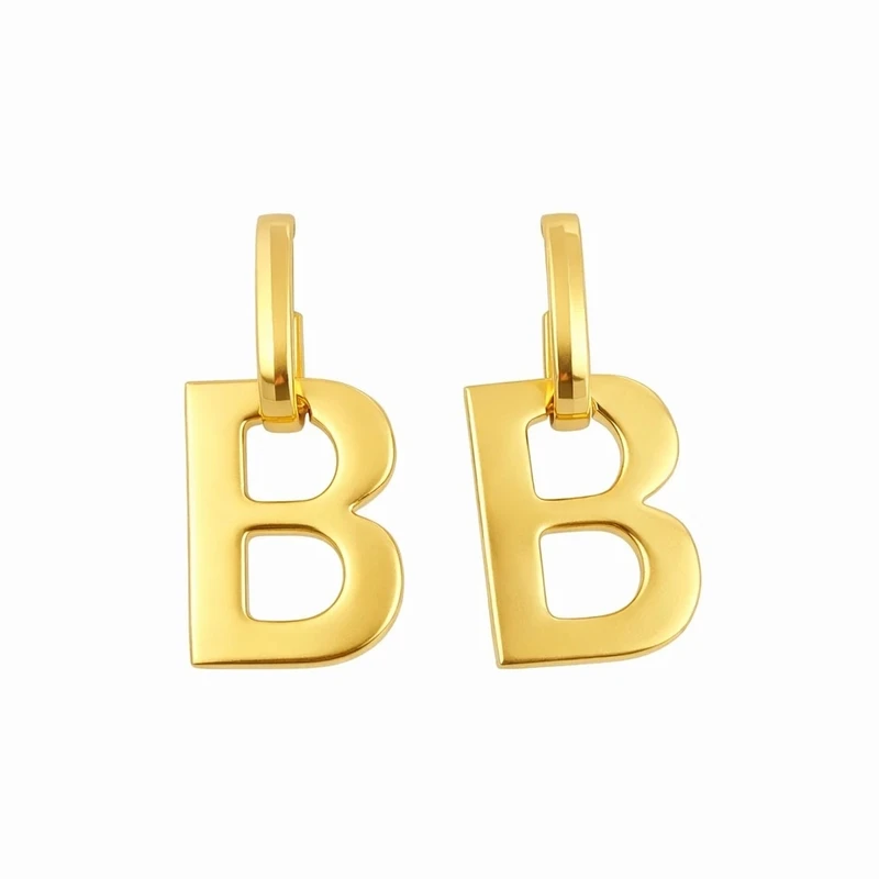 گوشواره میخی زنانه مدل حرف B ژورنالی 