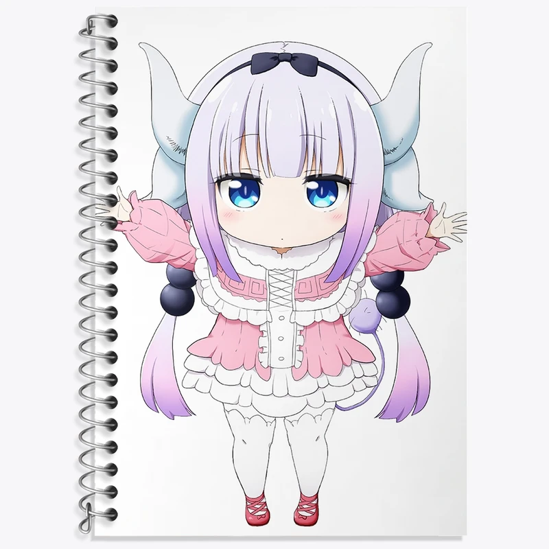 دفتر لغت 50 برگ خندالو طرح کانا انیمه اژدهای خدمتکار کوبایاشی کد 36287