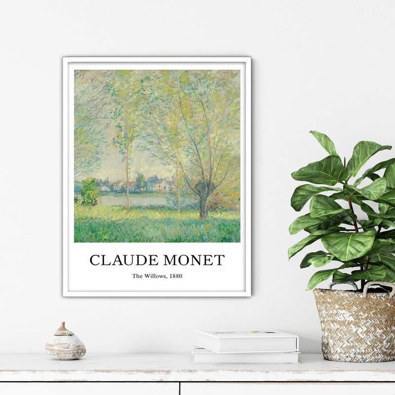 تابلو آتریسا طرح نقاشی کلاسیک مدرن مدل ATFHW54 فریم سفید