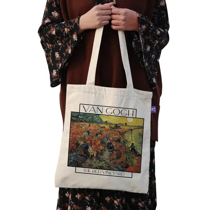 ساک خرید ترمه طراحان ایده مدل تاکستان از ونگوگ کد 0066 - S