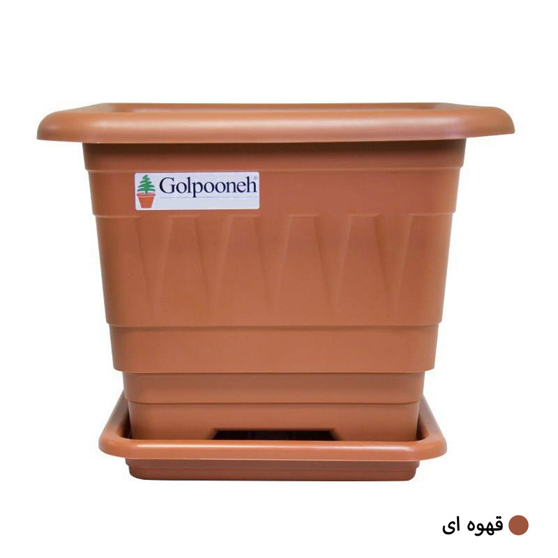 گلدان گلپونه مدل پلاستیکی مربع کد 116