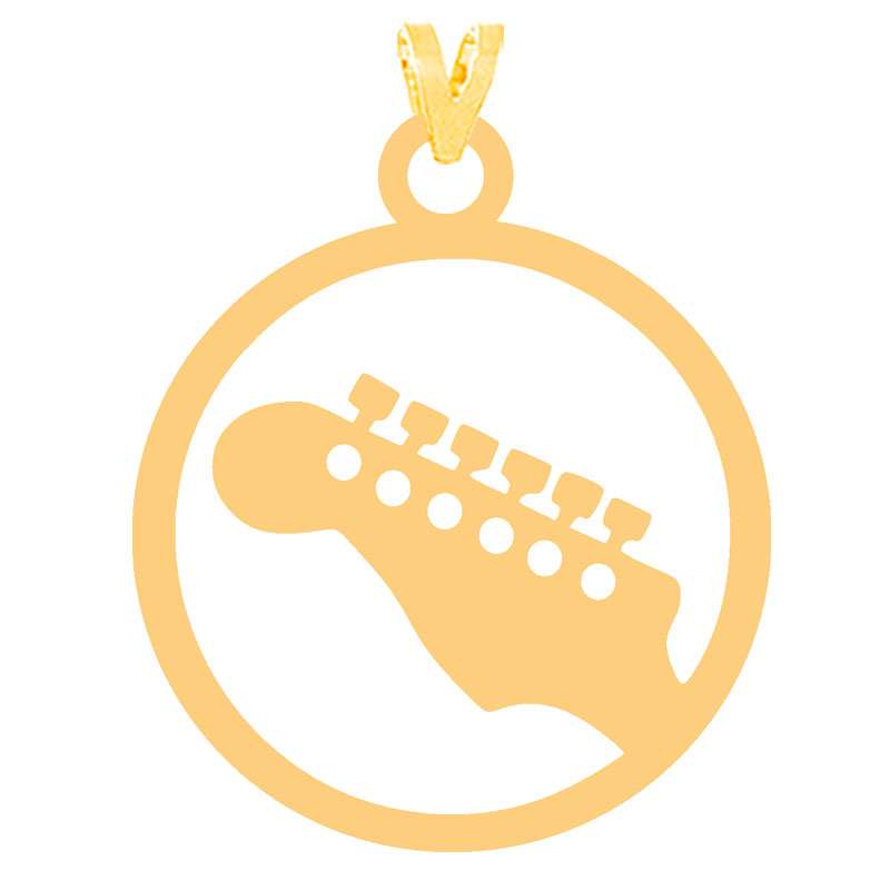 آویز گردنبند طلا 18 عیار زنانه کرابو مدل گیتار الکتریکی Kr31681