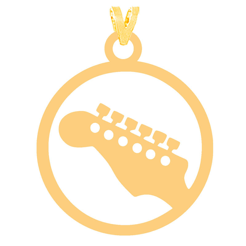 آویز گردنبند طلا 18 عیار زنانه کرابو مدل گیتار الکتریکی Kr31681