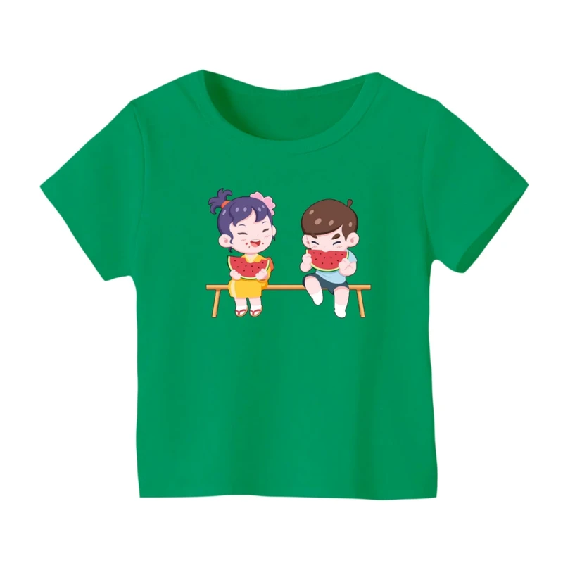 تی شرت آستین کوتاه بچگانه مدل کودک ها و هندوانه یلدایی کد 2