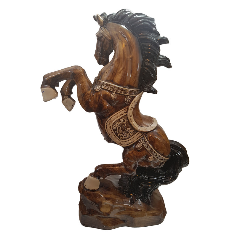 مجسمه مدل اسب زین دار ایستاده کد HS01