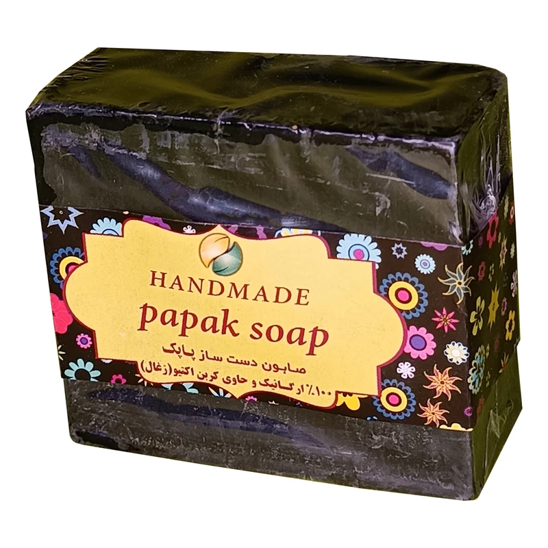 صابون زغال پاپک فدک مدل 01 وزن 110 گرم