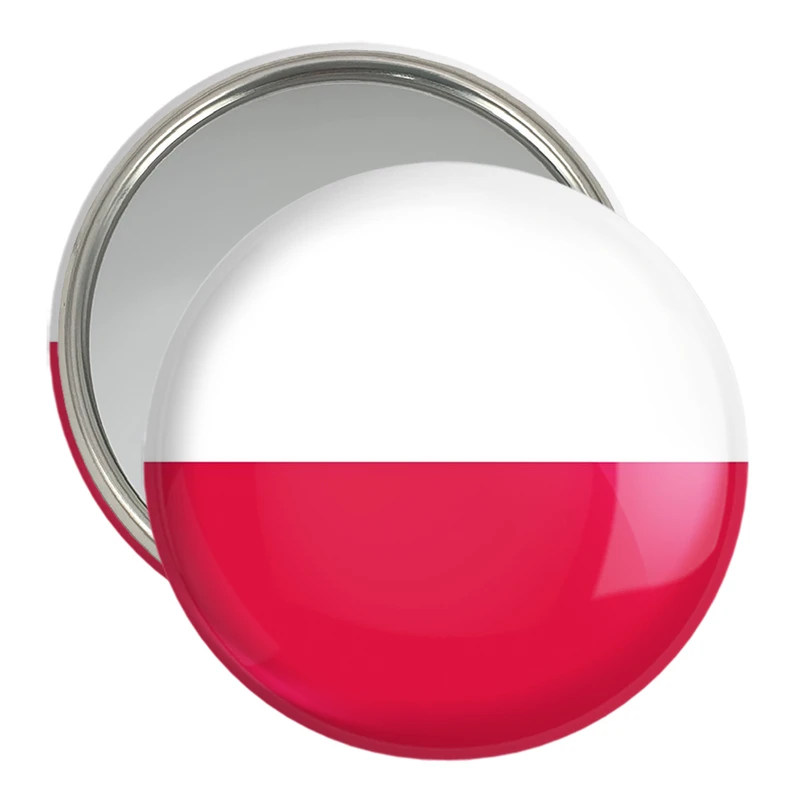 آینه جیبی خندالو مدل پرچم لهستان  کد 20489