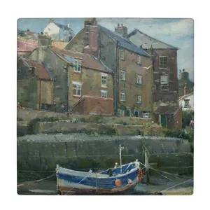 زیر لیوانی  طرح نقاشی بندرگاه اروپایی کد    5989805_4913