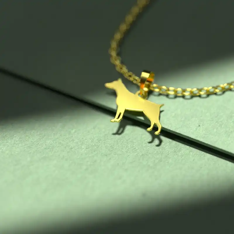 گردنبند طلا 18 عیار زنانه مدوپد مدل سگ کد J3-1-1036