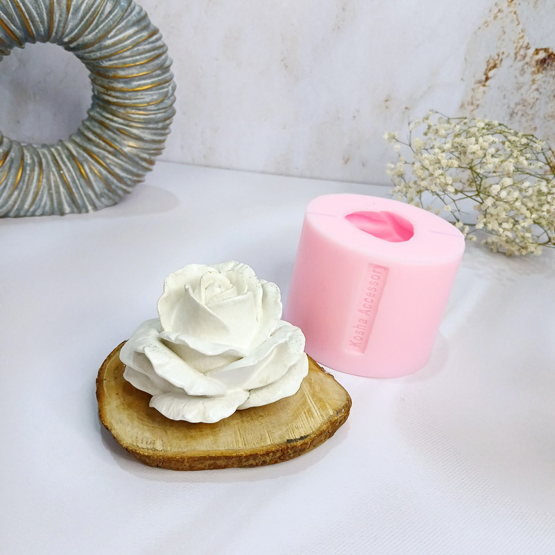 قالب شمع کوشا اکسسوری مدل گل رز شکفته