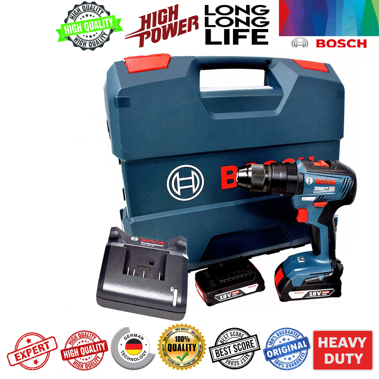 پیچ گوشتی شارژی ضربه ای بوش مدل GSB 18V-50 EC