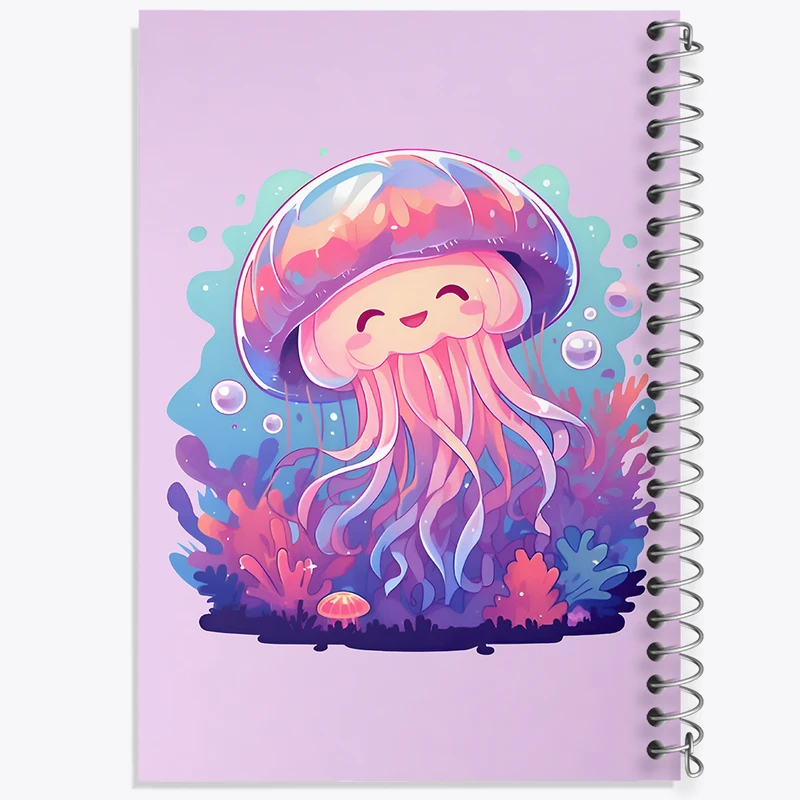 دفتر مشق 100 برگ خندالو طرح عروس دریایی کیوت کد F7864