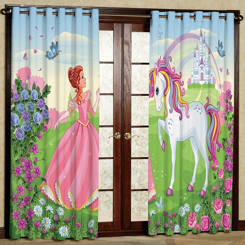 پرده مدل اسب تک شاخ هازان پانچی کد 2699 سایز 140x200 سانتی متر