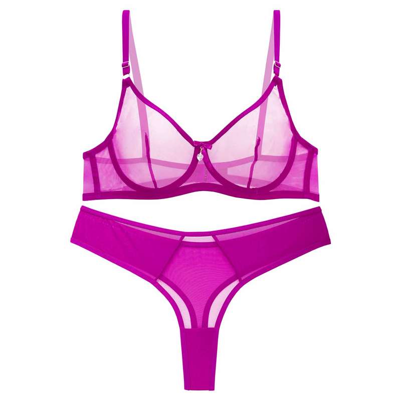 ست شورت و سوتین زنانه نوشه پوش کد 92005 رنگ بنفش