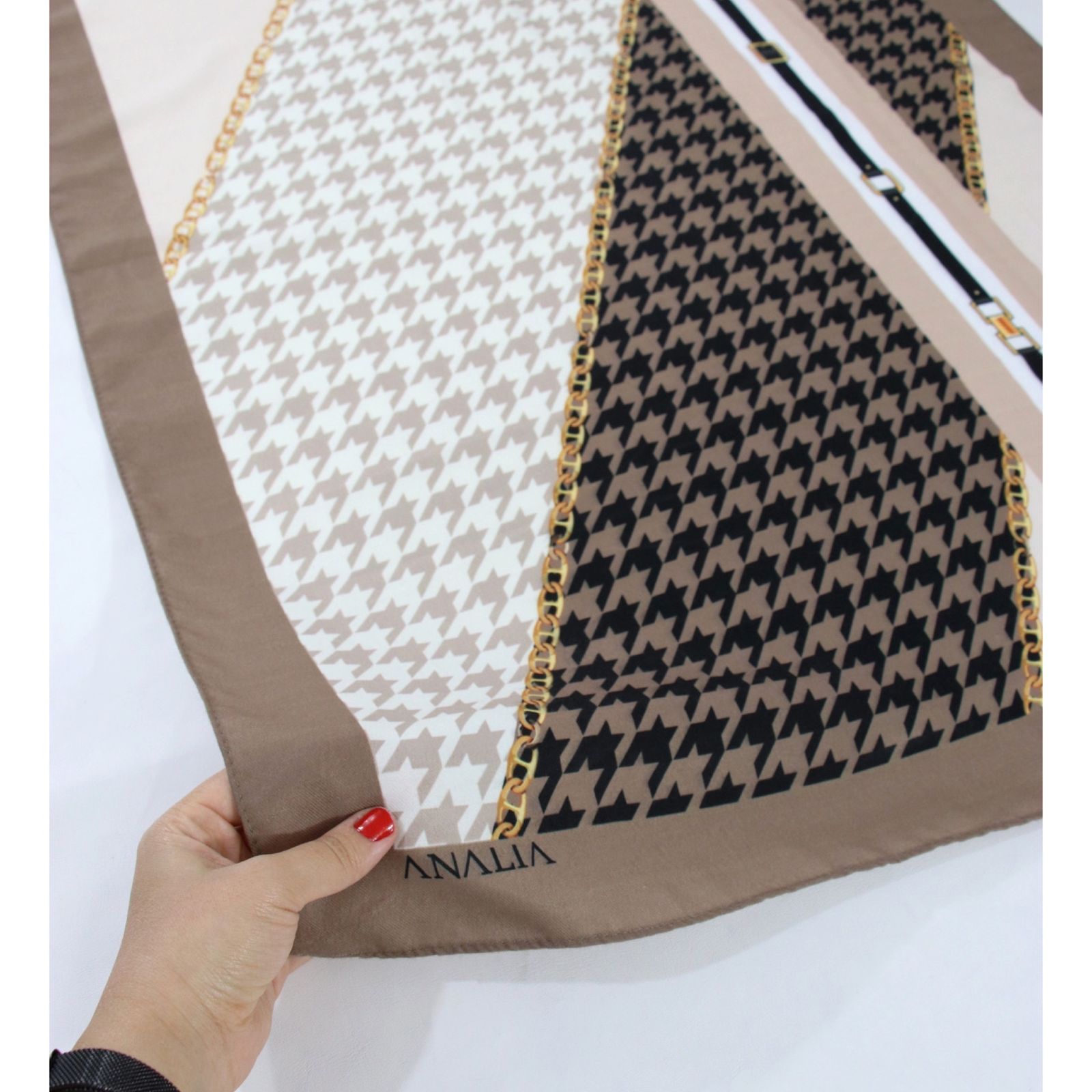 شال زنانه مدل موهر طرح پیچازی کد 2762 - - 7