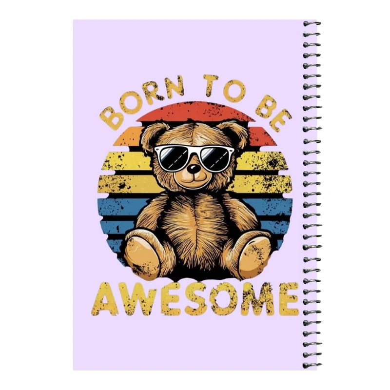 دفتر مشق 80 برگ اس جی مدل خرس عینکی    