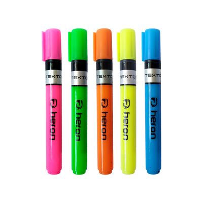 نقد و بررسی ماژیک علامت گزار هرون مدل هایلایت texto بسته 5 عددی توسط خریداران