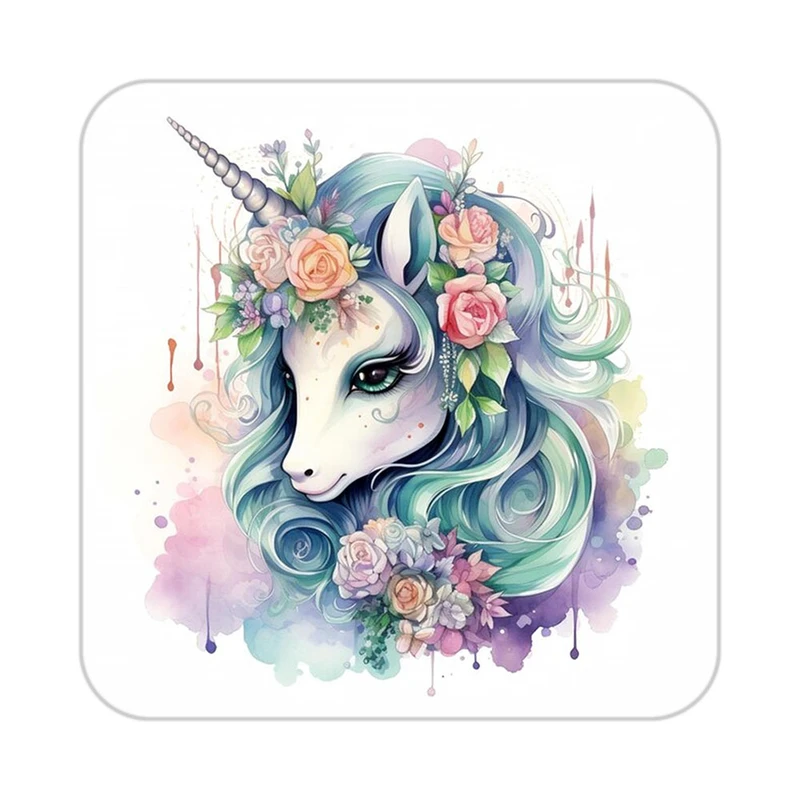 زیر لیوانی کاکتی طرح اسب تک شاخ و یونیکورن مدل mp32961