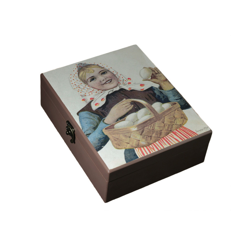 جعبه هدیه چوبی مدل دختر بچه 