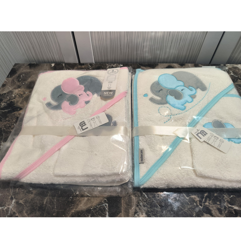 ست حوله نوزادی مادرکر مدل mommy and baby مجموعه 2 عددی