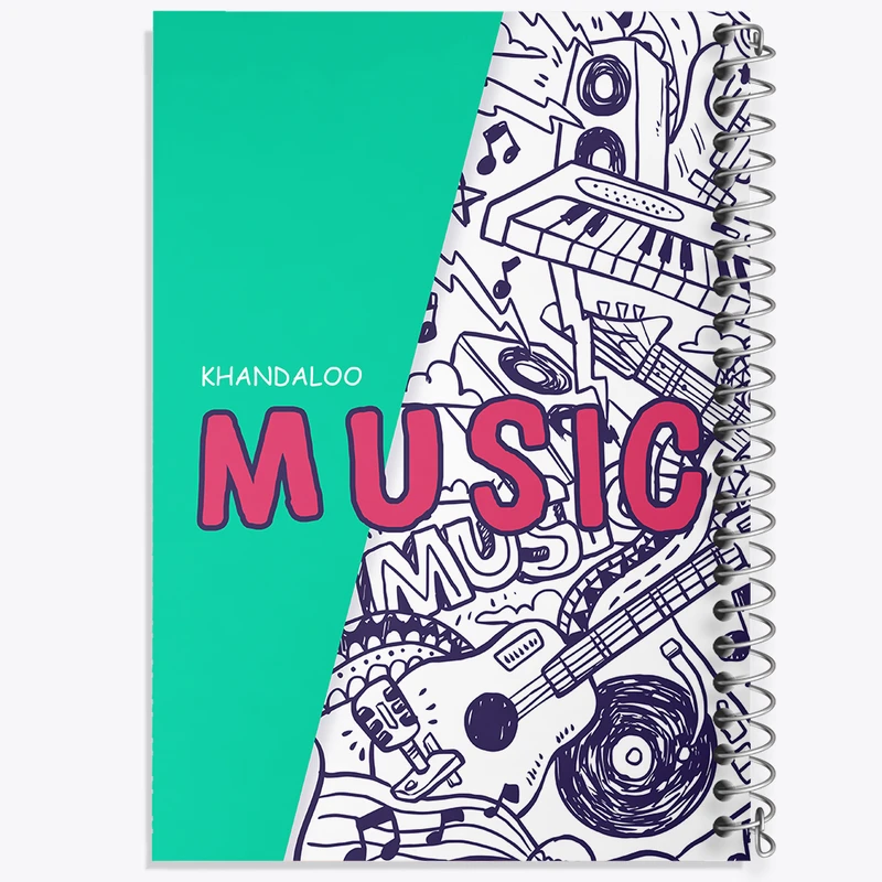 دفتر مشق 50 برگ خندالو طرح موزیک کد N276