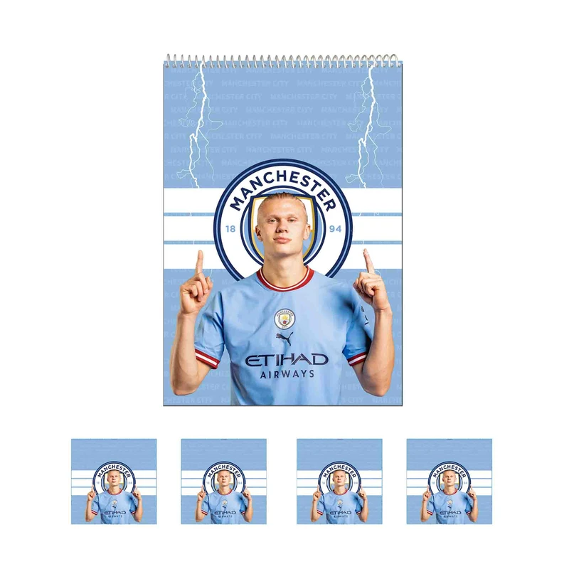 دفتر نقاشی 50 برگ مدل ارلینگ برات هالند کد A4 به همراه برچسب مجموعه 5 عددی