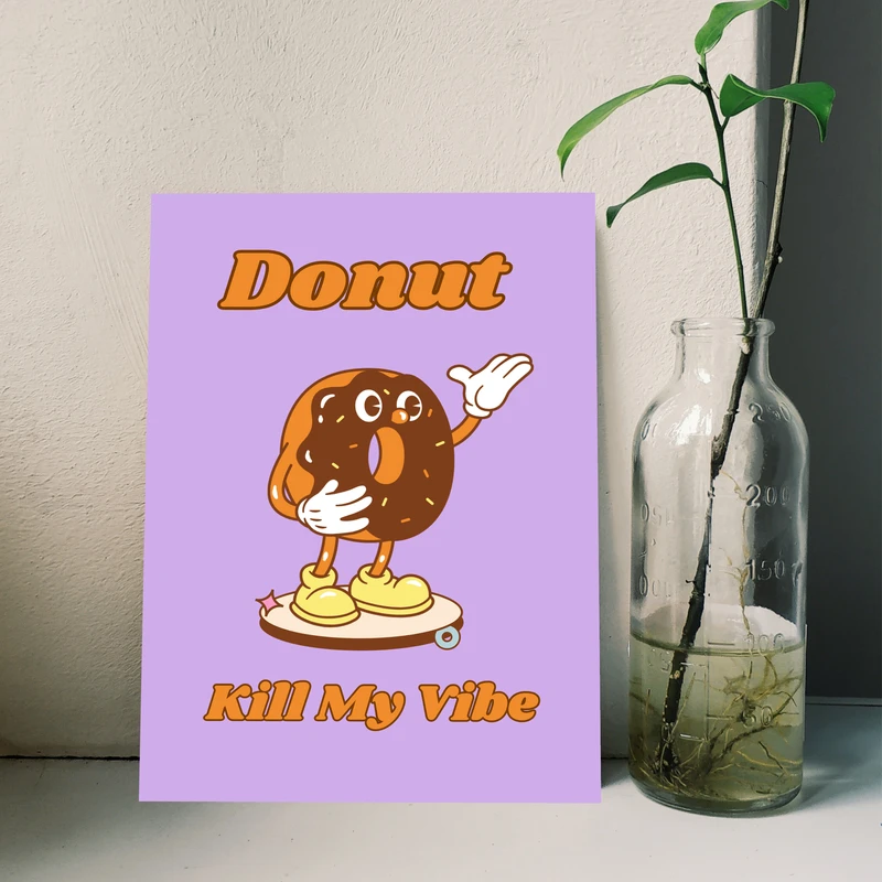 تابلو شاسی مدل انگیزشی طرح کارتونی کافی شاپ کد 1055