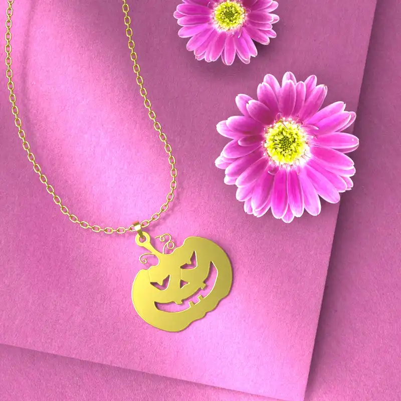 گردنبند طلا 18 عیار زنانه مدوپد مدل هالووین کد G3-1-1251