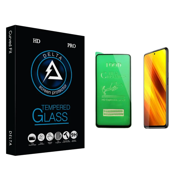 محافظ صفحه نمایش سرامیکی دلتا مدل Fit مناسب برای گوشی موبایل شیائومی Poco X3