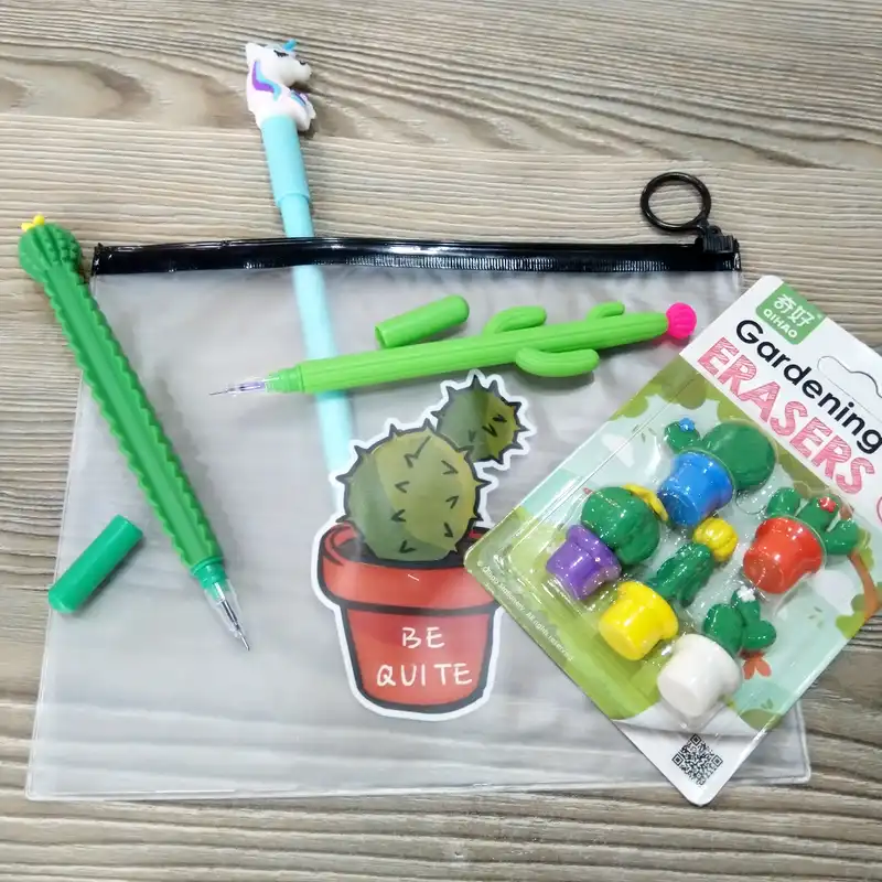 پوشه زیپ دار مدل کاکتوس و گل