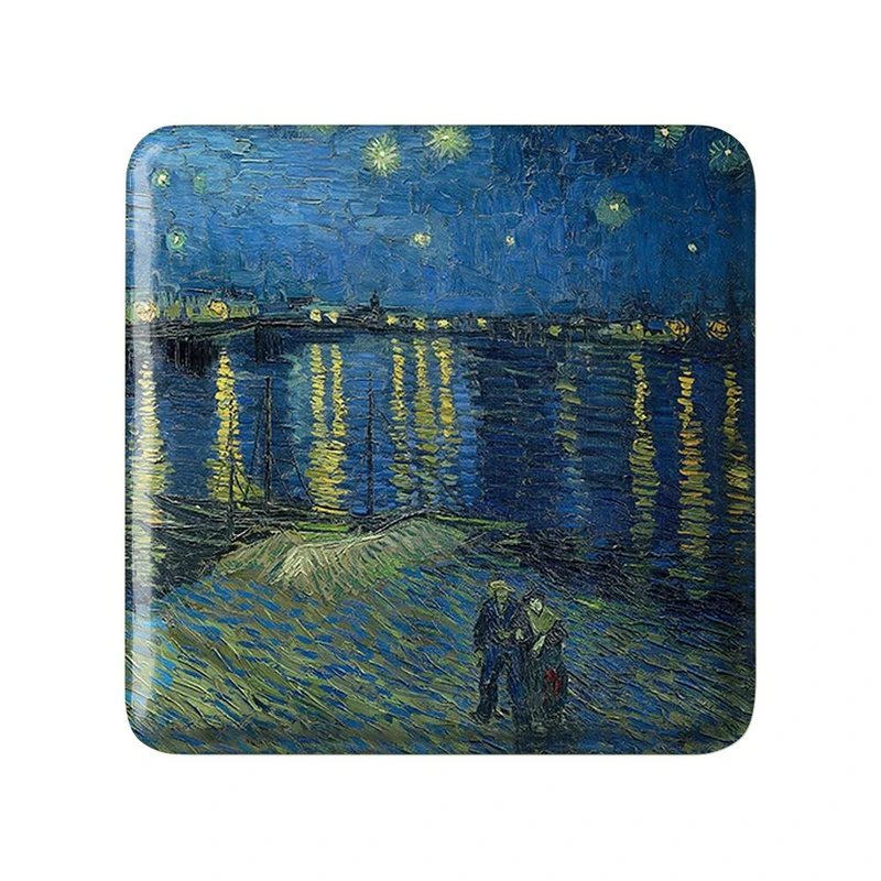 مگنت خندالو مدل نقاشی شب پر ستاره بر فراز رُن اثر ونسان ونگوگ کد 25474