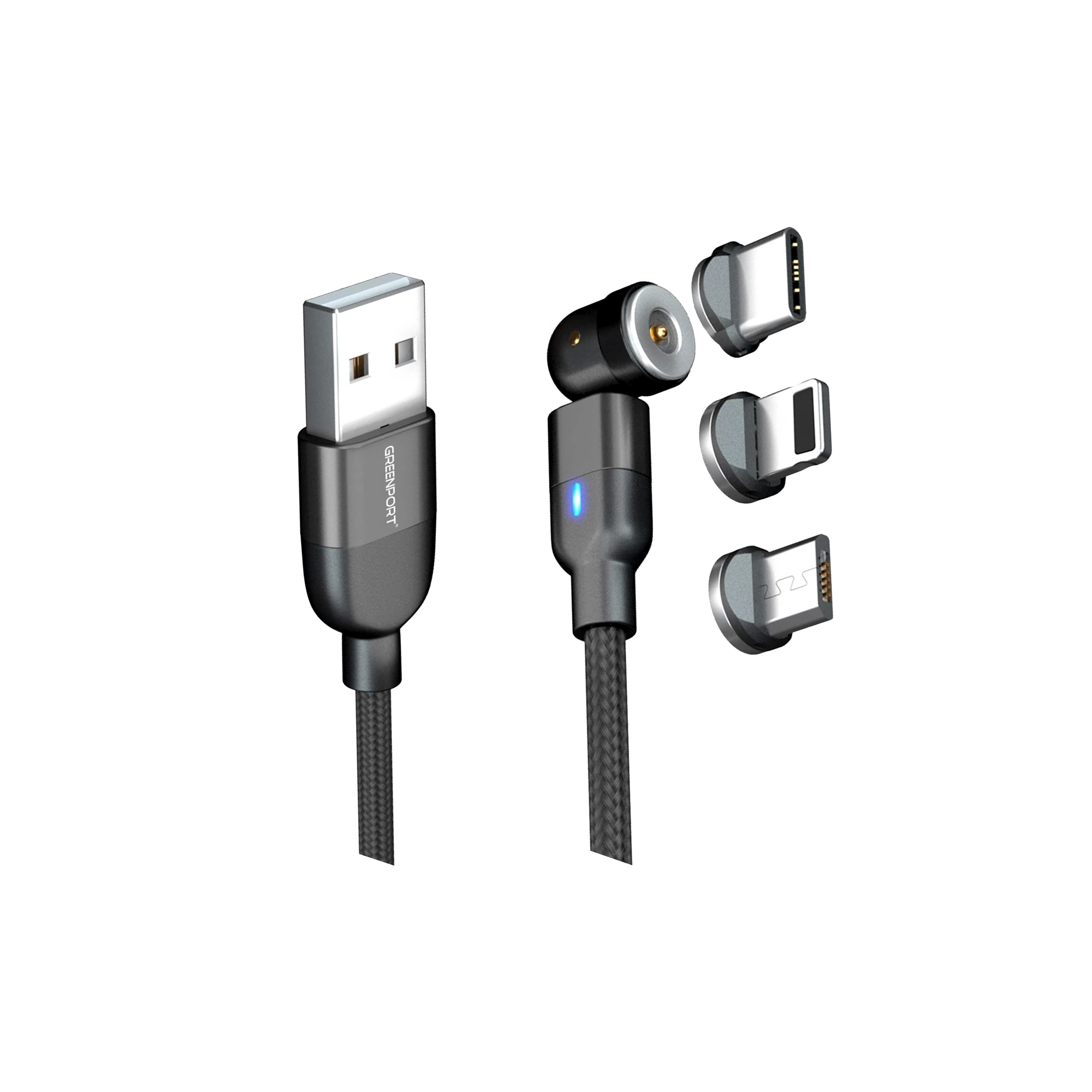 آنباکس کابل تبدیل USB به لایتنینگ/USB-C/microUSB گرین پورت مدل G1S طول 1متر در تاریخ ۱۳ دی ۱۳۹۹