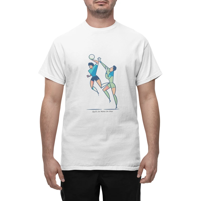 تی شرت آستین کوتاه مردانه طرح گل دست خدا مارادونا