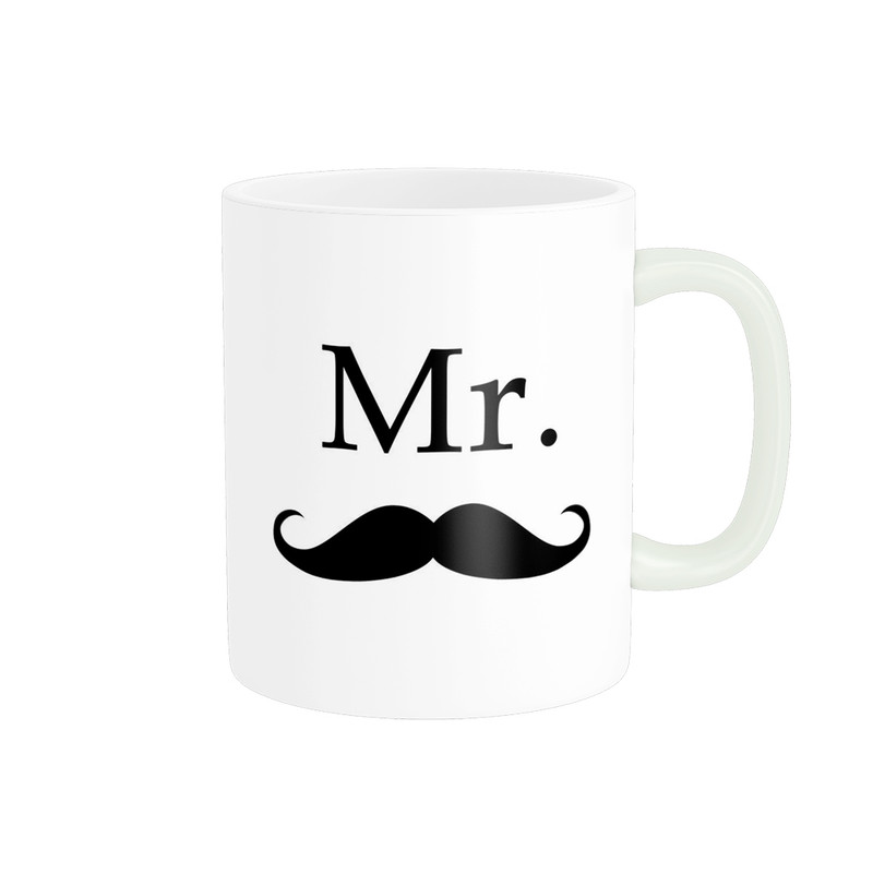 ماگ ناریکو طرح فانتزی مدل ست عاشقانه Mr  Mrs کد 02 مجموعه دو عددی